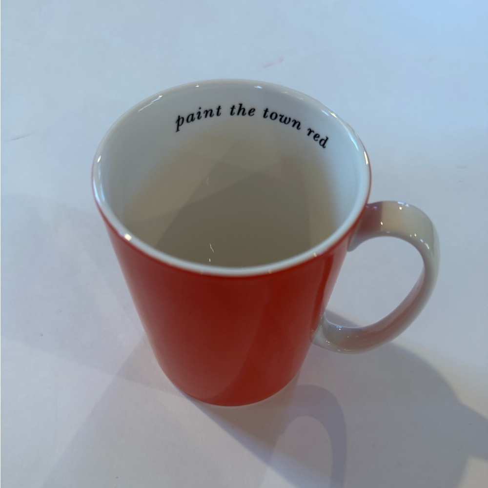 Kate Spade New York Say the Word Red Porcelain Mug, “Paint the Town Red”